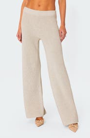 EDIKTED Sunday Straight Leg Cotton Pants