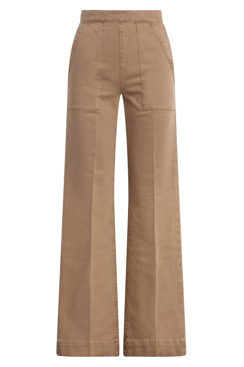The Side Zip High Waist Wide Leg Jeans, Alternate, color, DESERT TAN