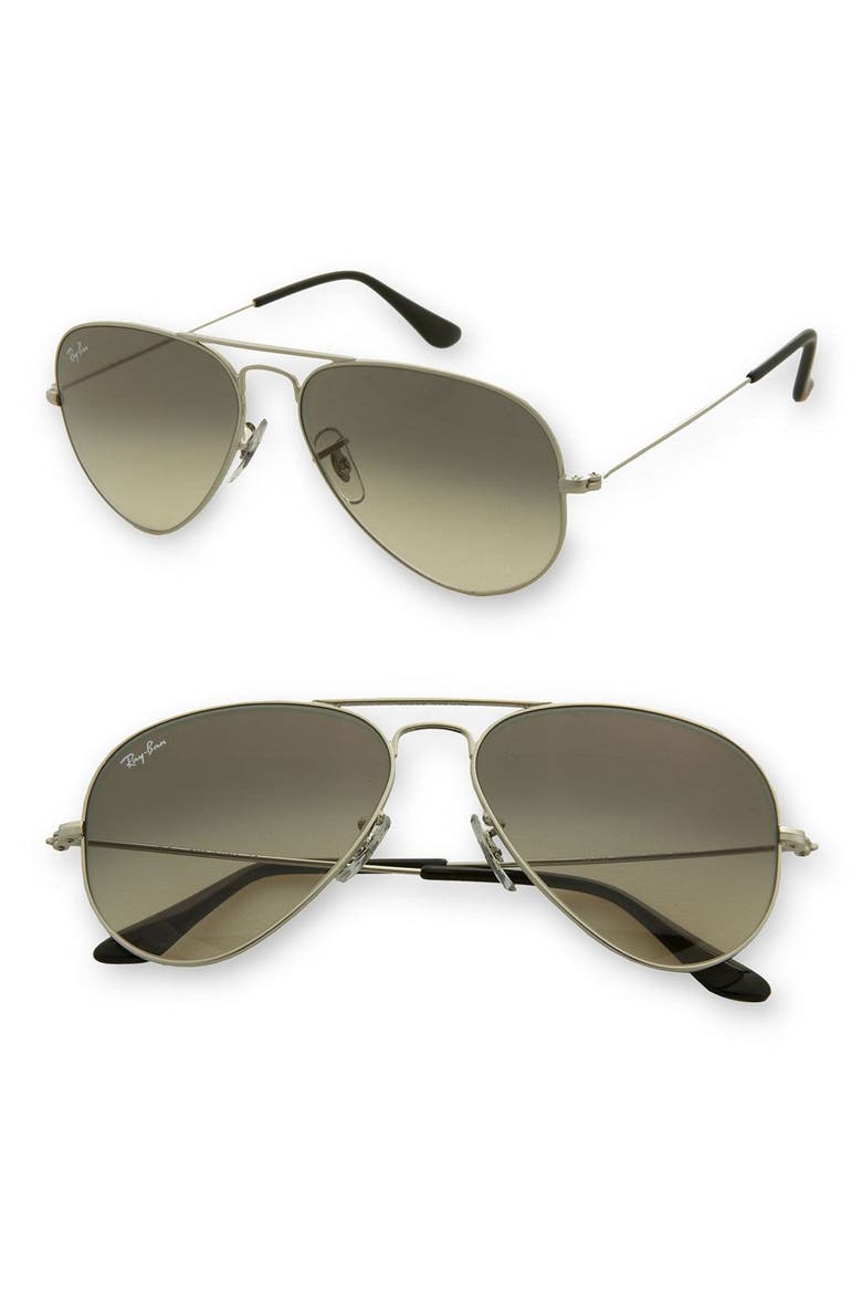 'Original Aviator' 58mm Sunglasses, Main, color, SILVER