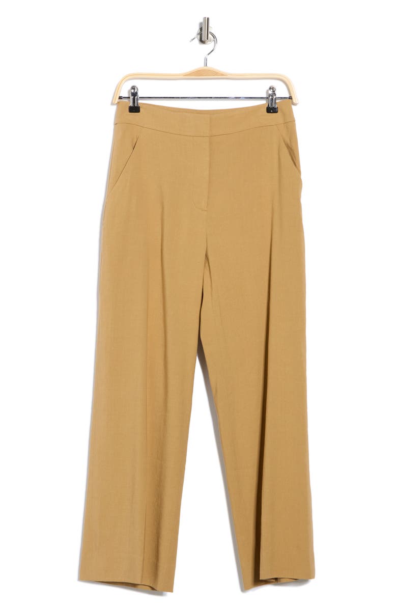 Veronica Beard Brixton Linen Blend Pants, Alternate, color, Desert Khaki
