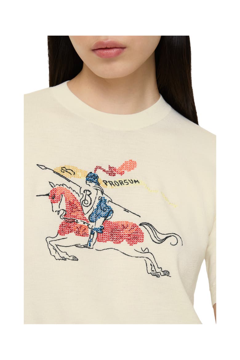Cross Stitch Knight Wool Top, Alternate, color, Chalk white