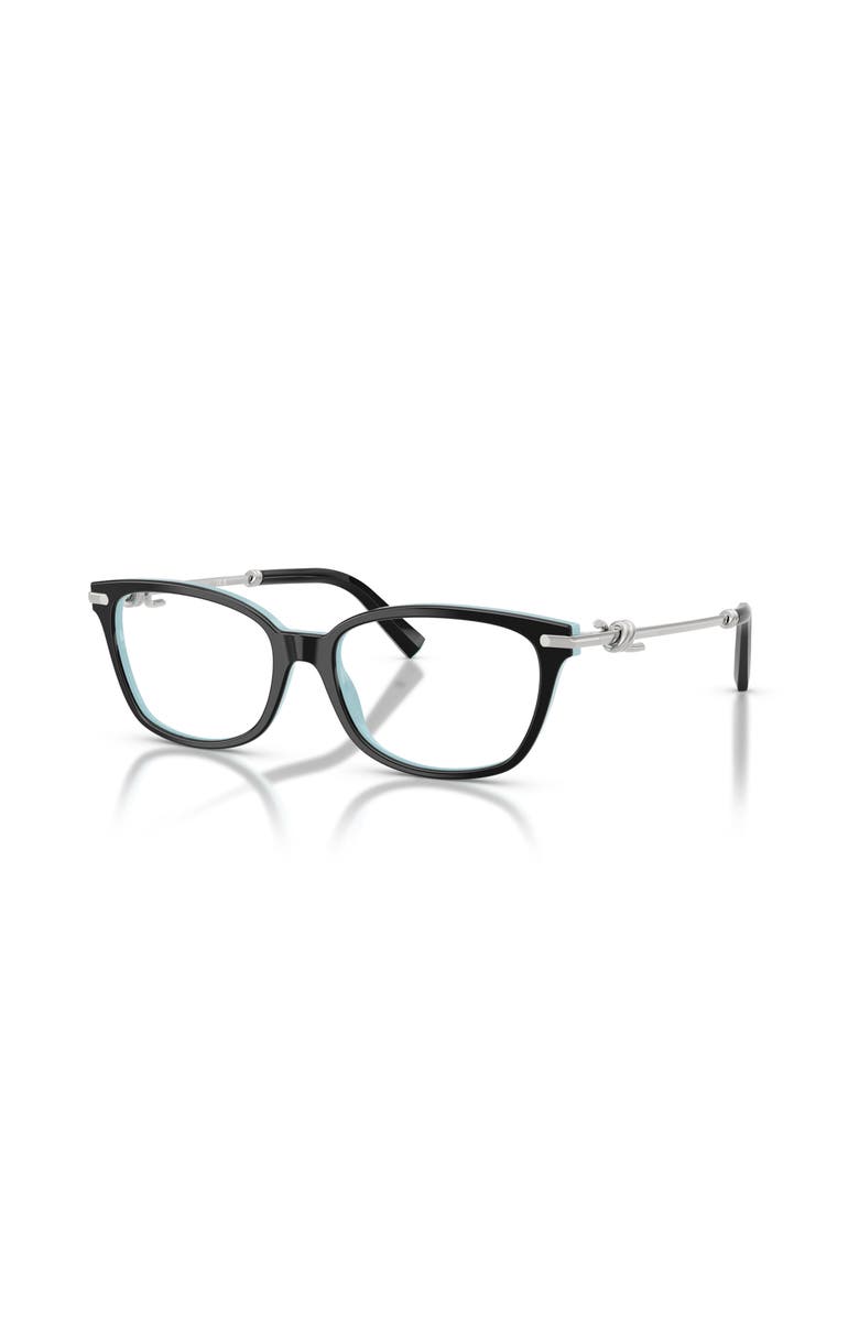 Tiffany & Co. 51mm Rectangle optical glasses, Main, color, Black