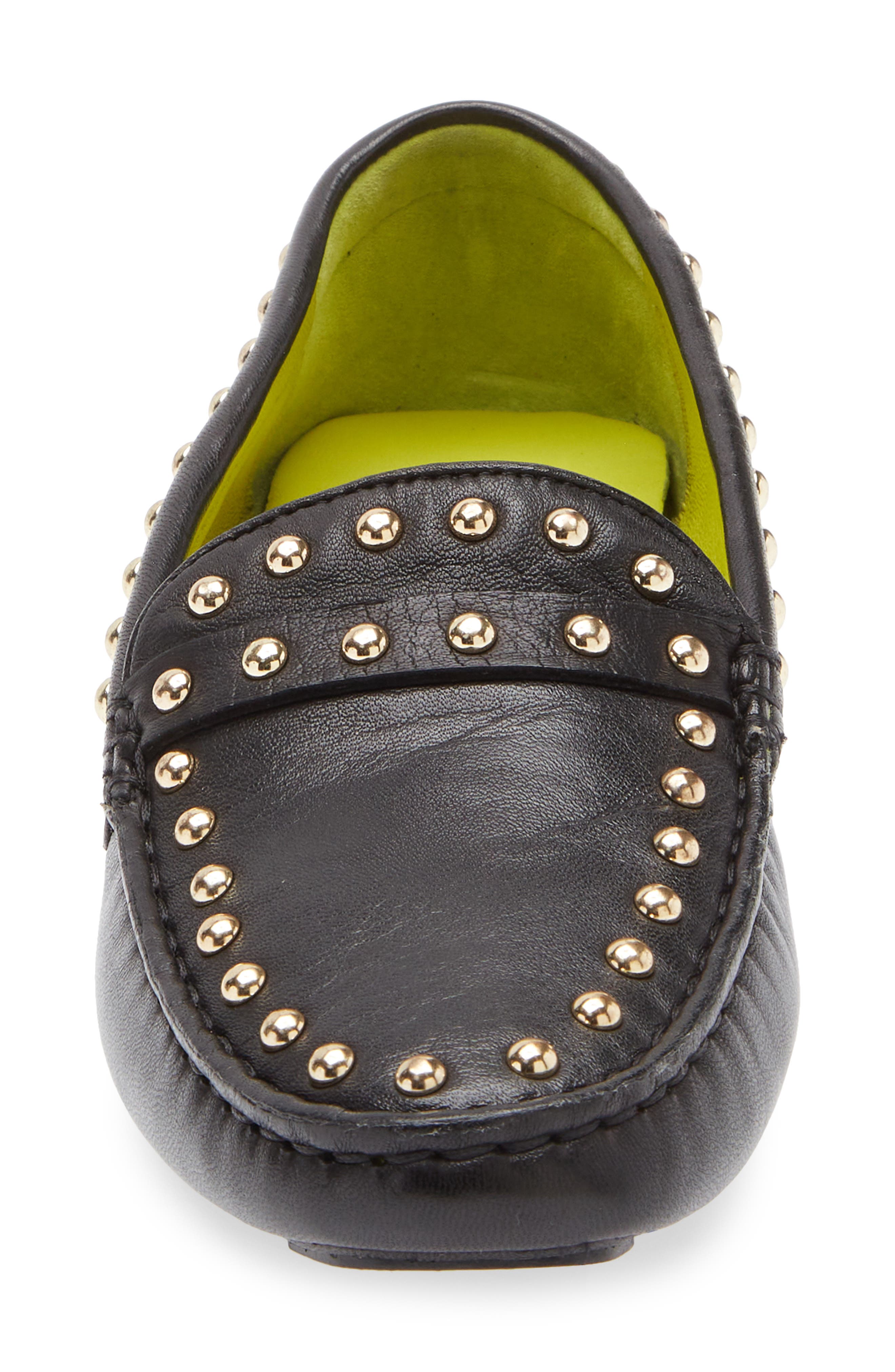 Robert Zur Dittany Studded Driving Loafer, Alternate, color, Black