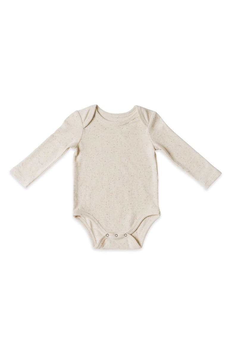 Pehr Confetti Long Sleeve Organic Cotton Bodysuit, Main, color, 