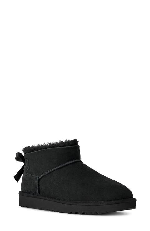 Ultra Mini Bailey Bow Genuine Shearling Boot