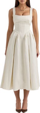 HOUSE OF CB Isabeau Voluminous Fit & Flare Midi Dress