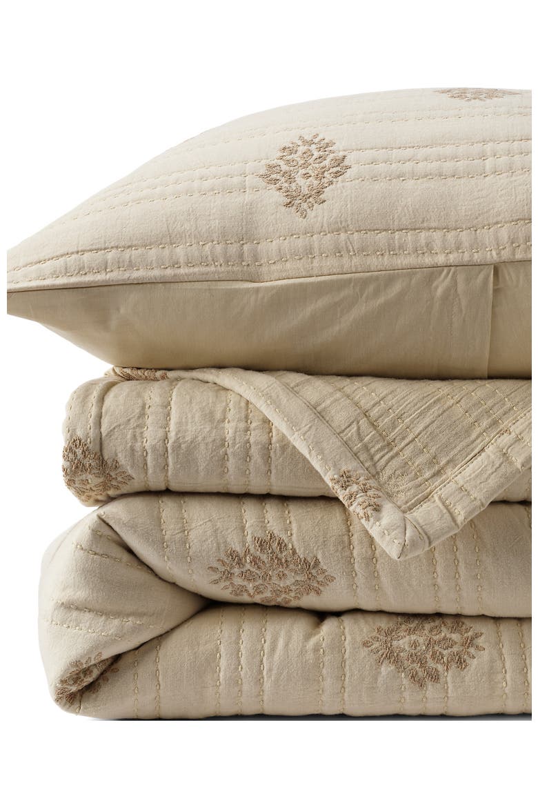 Embroidered Matelasse Bed Coverlet, Main, color, Ivory Medallion Floral