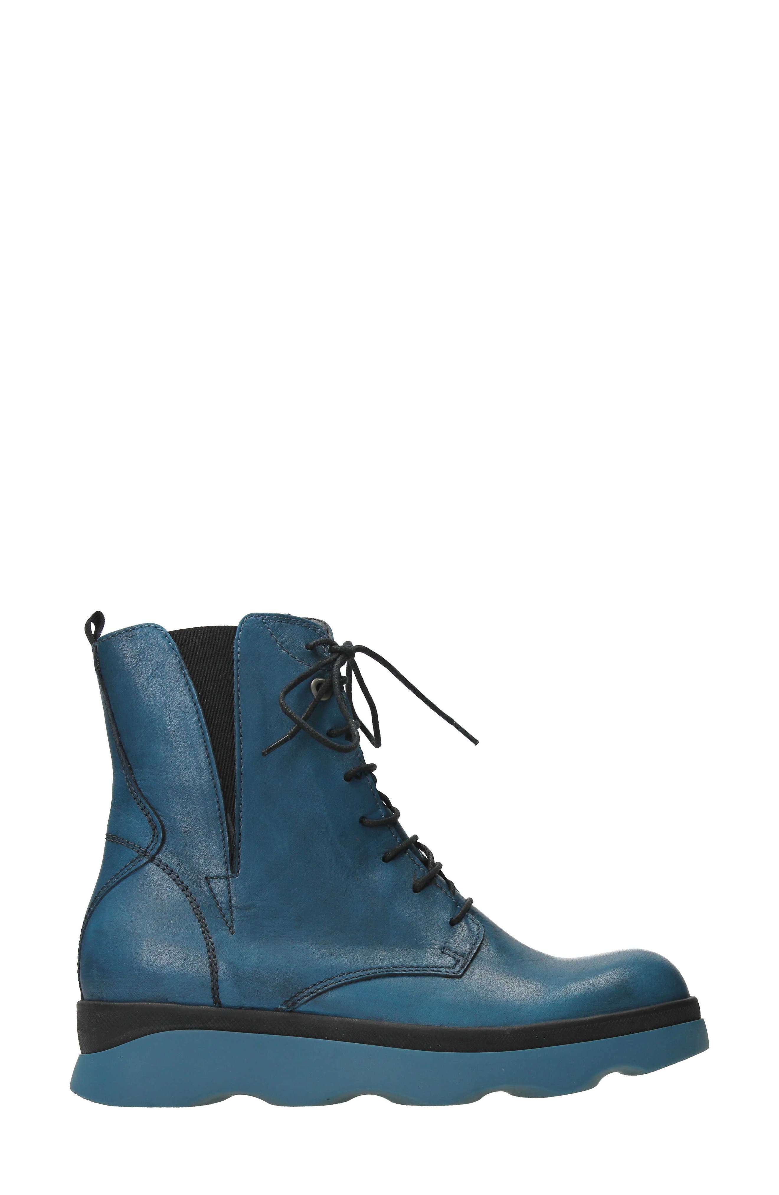 Akita Water Resistant Combat Boot, Alternate, color, PETROL