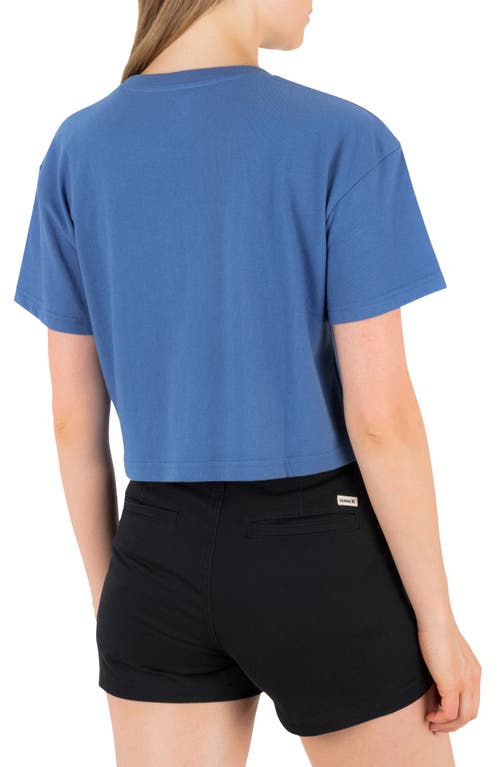 Hurley Harmony Crop Graphic T-shirt In Blue