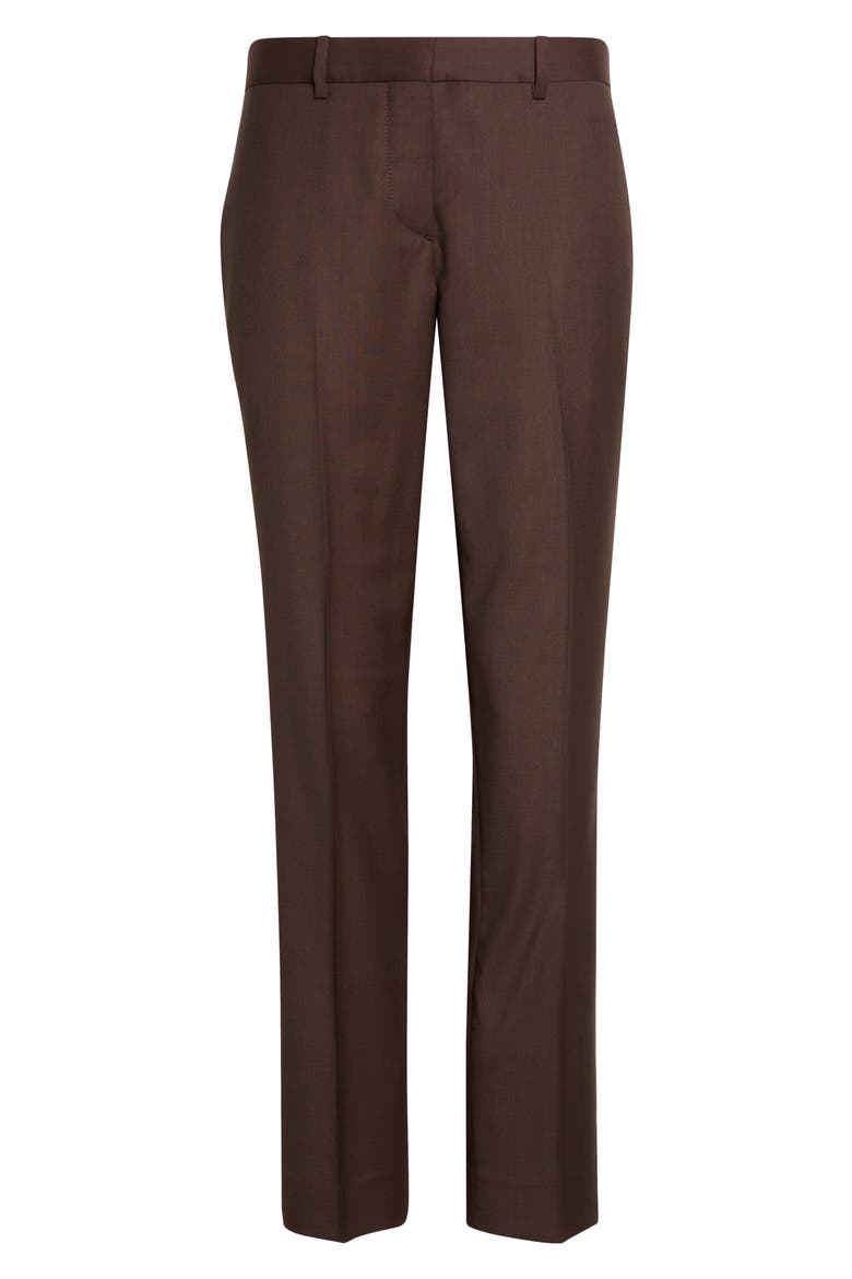 Shelley Wool Pants, Alternate, color, CARBON BROWN