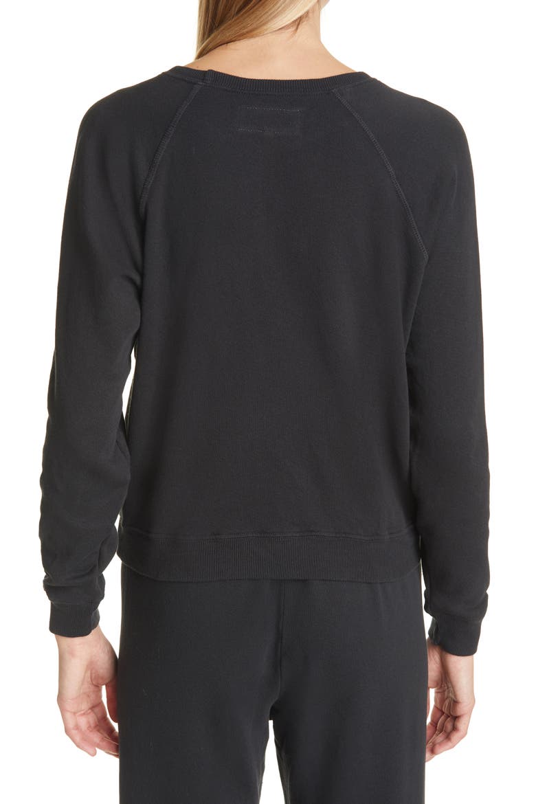 The Shrunken Sweatshirt, Alternate, color, ALMOST BLACK