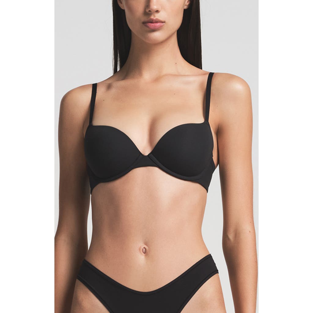 Skims Fits Everybody Push-up Bra In Onyx