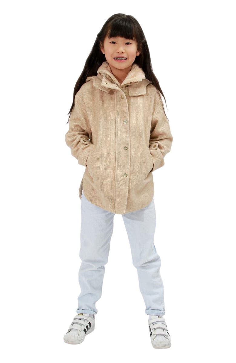 Belle & Bloom When I Grow Up Detachable Hooded Coat, Alternate, color, Pale Oat