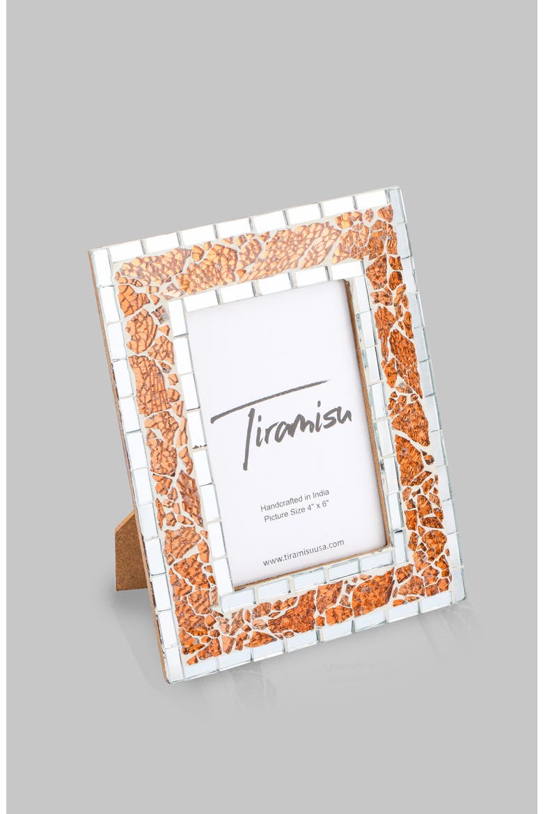 Arctic Whisper Mosaic 4" x 6" Picture Frame, Alternate, color, ORANGE