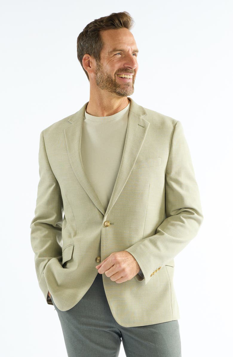 SAVILE ROW CO Moss Leno Weave Check Sport Coat, Alternate, color, Moss