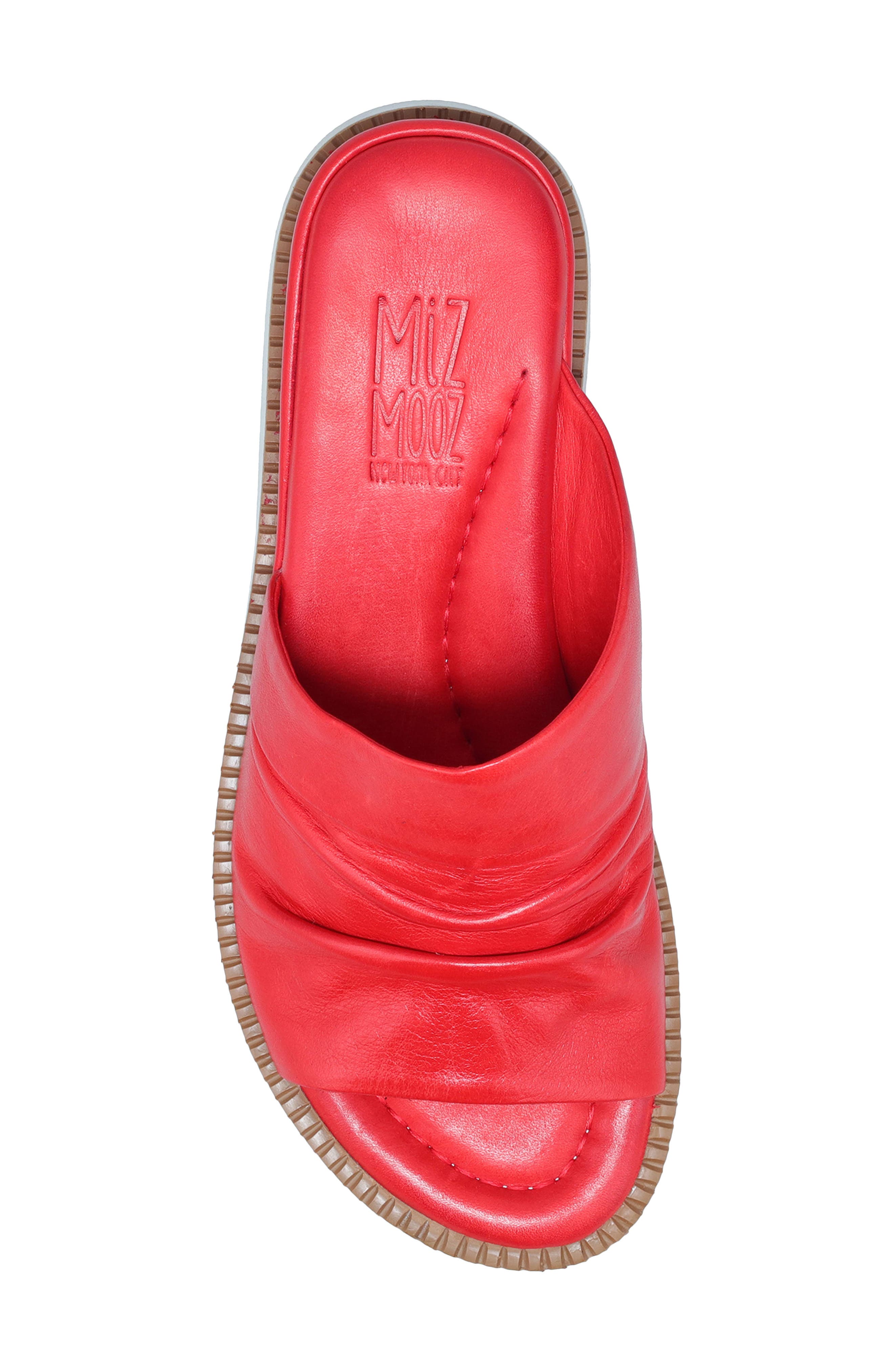 Erin Platform Wedge Slide Sandal, Alternate, color, SCARLET