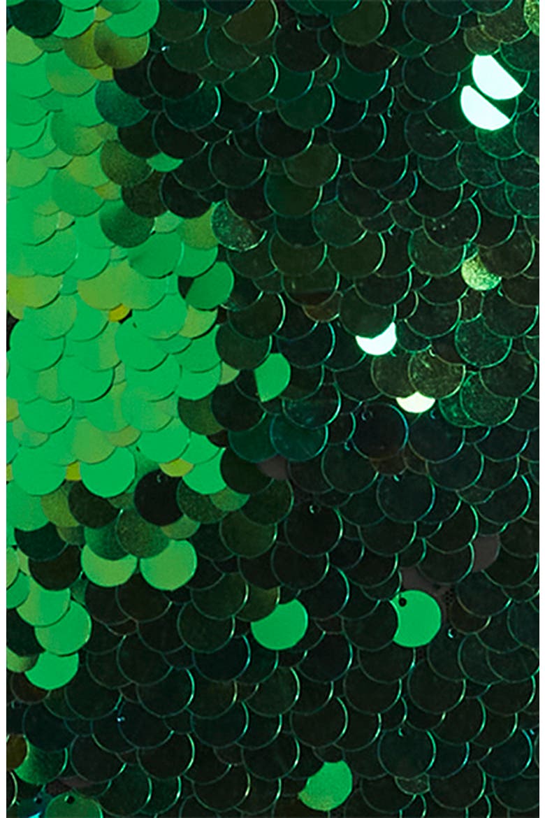 Sequin Strappy Mermaid Gown, Alternate, color, GREEN BLUE