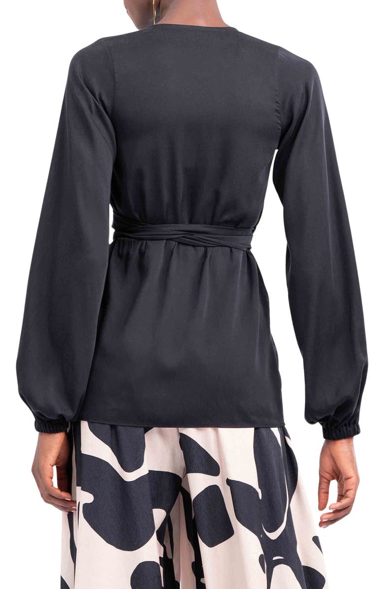 DIARRABLU Nina Satin Wrap Top, Alternate, color, 