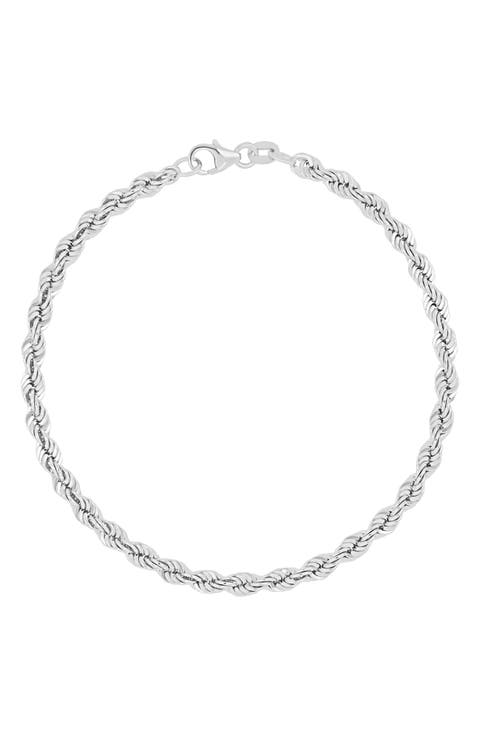 14K Gold Rope Chain Bracelet