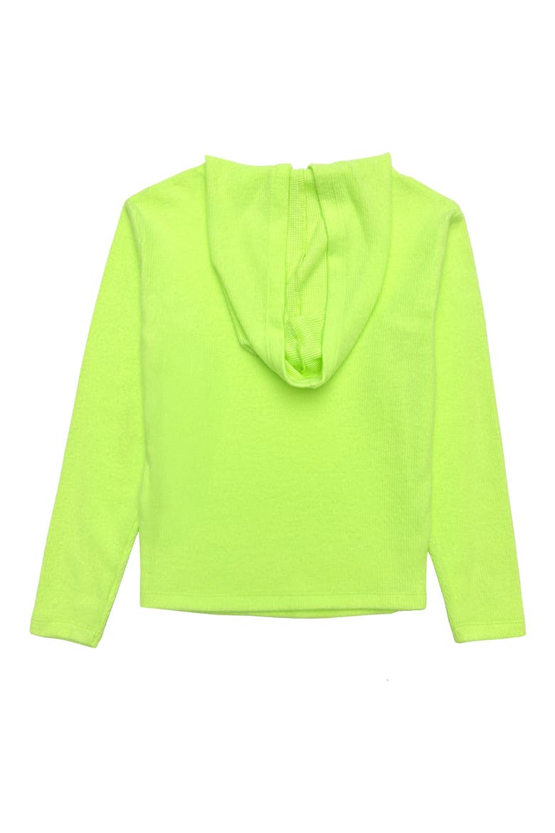 Kids' Supersoft Waffle Hoodie, Alternate, color, LIME GREEN