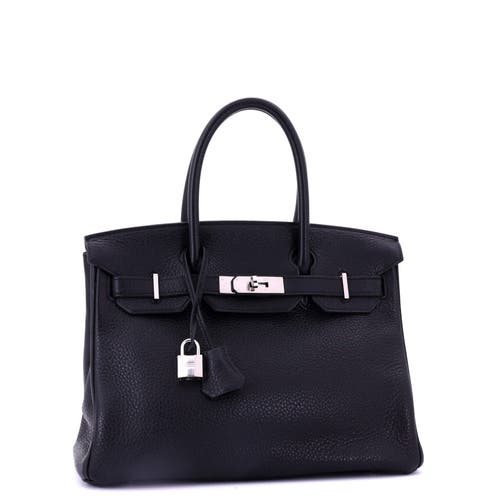 Pre-owned Hermes Hermes Birkin Handbag Black Togo With Palladium Hardware 30 In Black