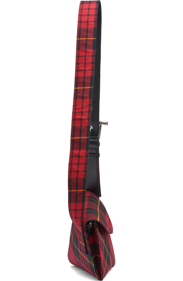 McQueen Large T-Bar Sling Asymmetric Crossbody Bag, Alternate, color, Multi Red/ Silver