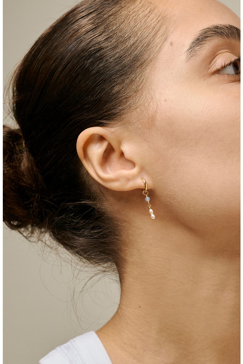 Liva Hoops, Alternate, color, Blue Quartz