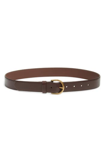 Madewell Medium Perfect Leather Belt In Chocolate Raisin