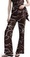 MANGO Print Wide Leg Pants