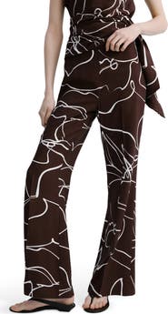 MANGO Print Wide Leg Pants