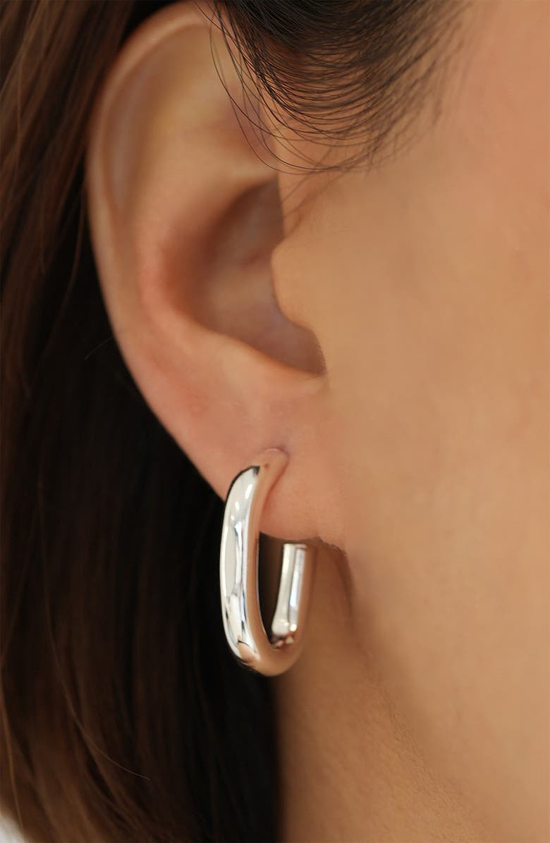 Argento Vivo Sterling Silver U-Shape Hoop Earrings, Alternate, color, 