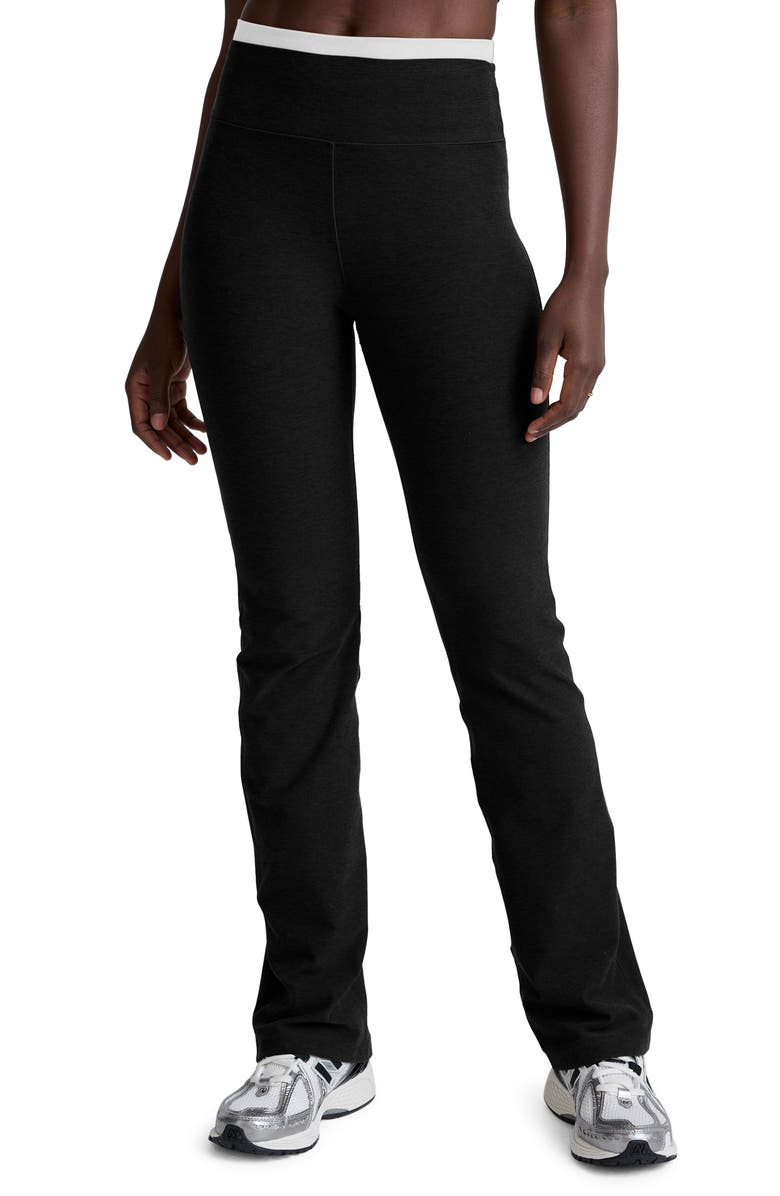 Beyond Yoga Space Day Layered Bootcut Pants, Main, color, Darkest Night