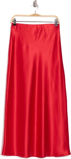 Satin A-Line Skirt