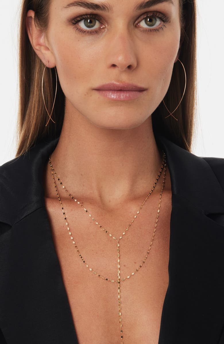 LANA 14K Gold Large Upside Down Hoop Earrings, Alternate, color, Yellow Gold