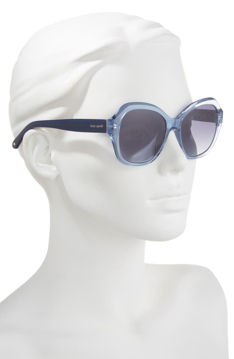 Kate Spade New York lottie 55mm butterfly sunglasses, Alternate, color, Blue