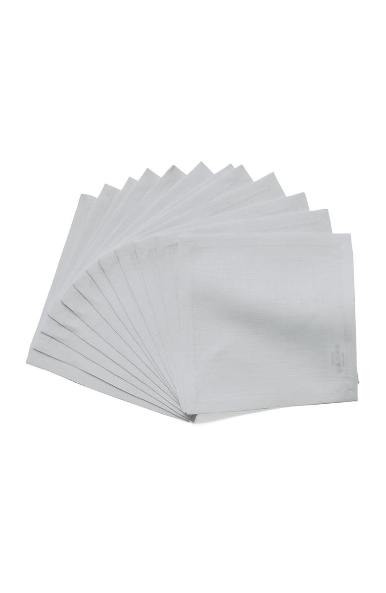 Solino Home Linen Cocktail Napkins - Fete, Main, color, Soft Grey