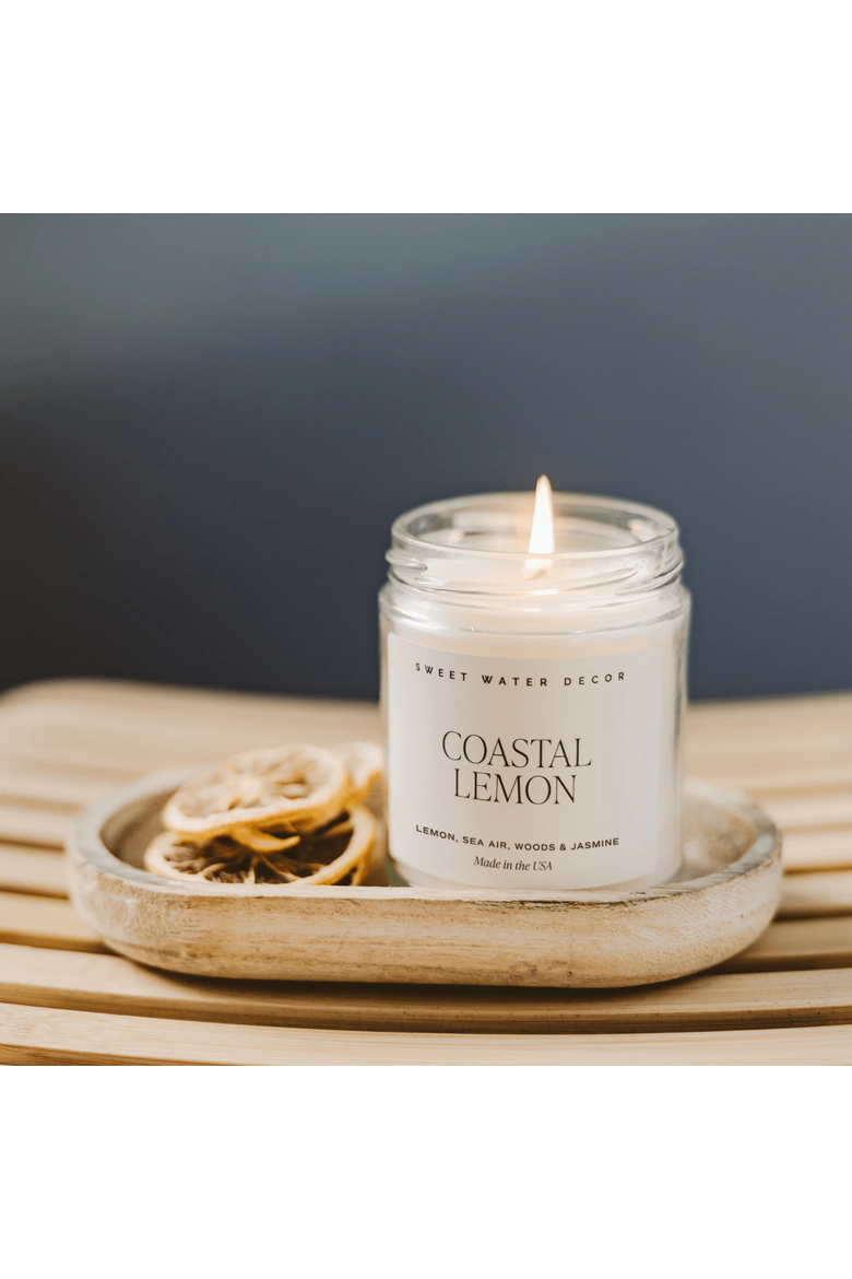 9oz Tinted Glass Jar Candle - Spa Scents, Alternate, color, Coastal Lemon