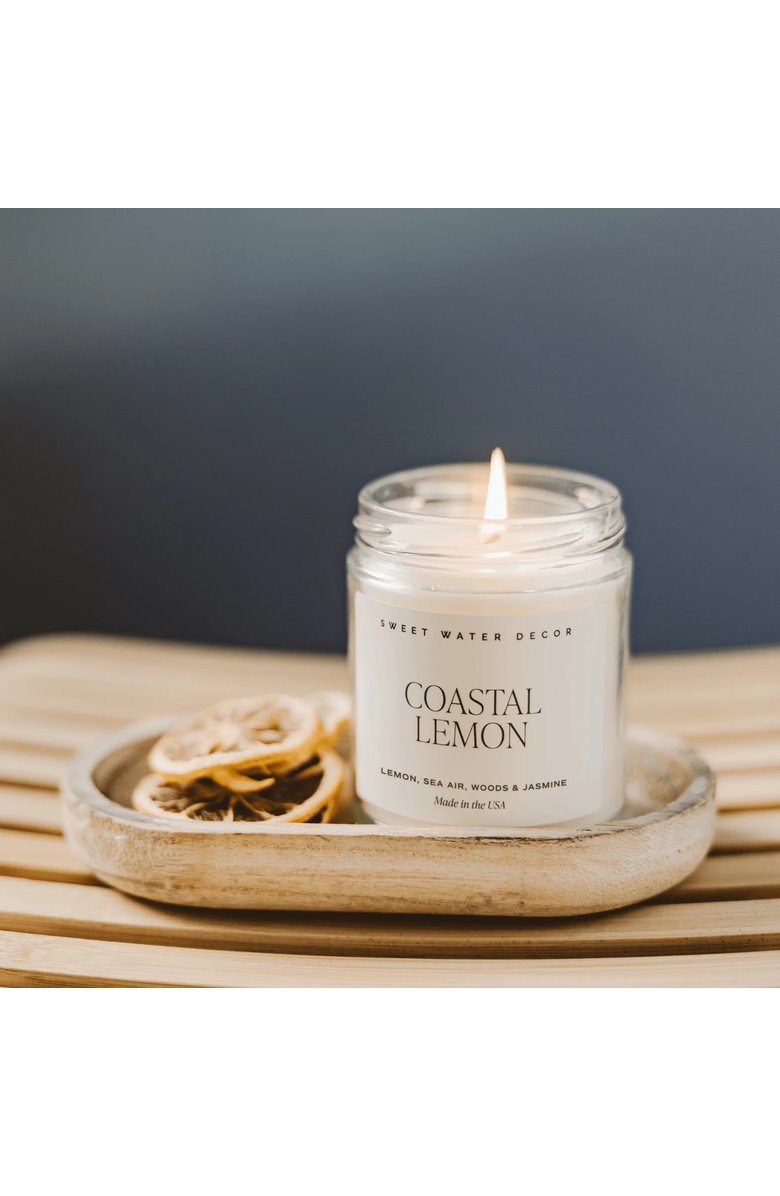 SWEET WATER DECOR 9oz Tinted Glass Jar Candle - Spa Scents, Alternate, color, Coastal Lemon
