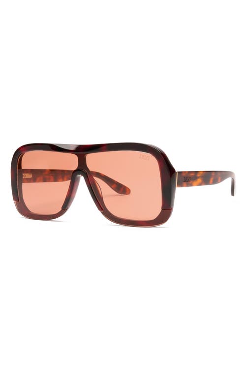 Dezi Afters Shield Sunglasses In Fiery Tortoise/orange