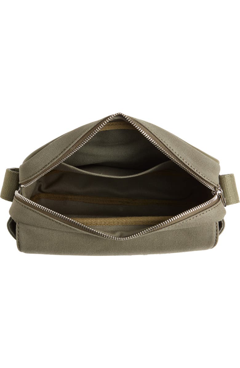 Loewe Extra Small Military Logo Leather & Canvas Messenger Bag, Alternate, color,