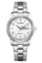 Eco Drive Three-Hand Quartz Stainless Steel Bracelet Watch, 30mm
