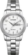 Citizen Eco Drive Three-Hand Quartz Stainless Steel Bracelet Watch, 30mm