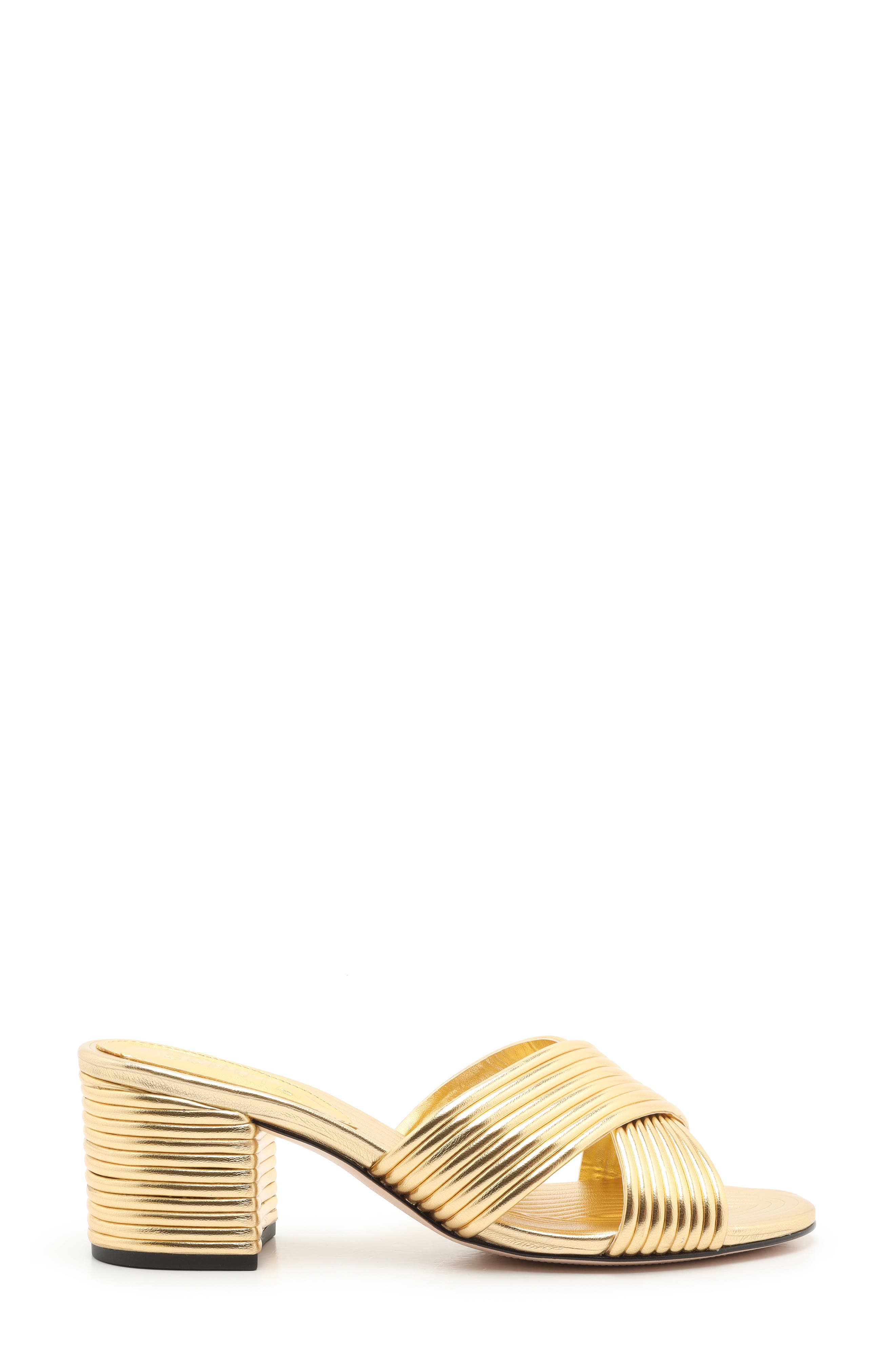 Ana Slide Sandal, Alternate, color, GOLD LEATHER