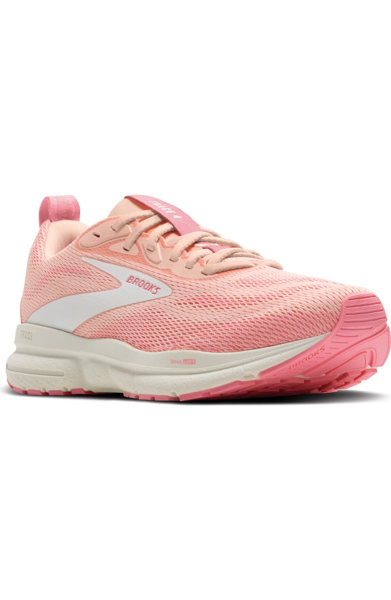 Brooks Trace 4 Running Shoe, Main, color, Tropical Peach/Dianthus/Grey