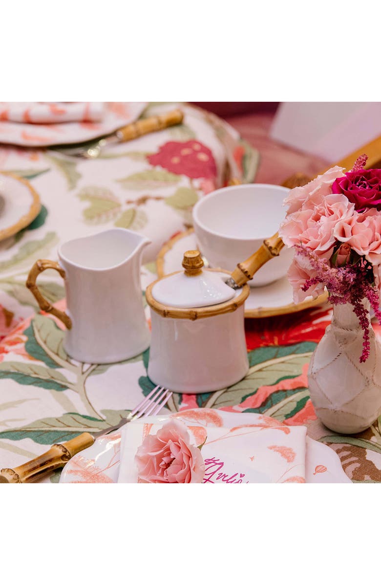 Juliska Ceramic Sugar Bowl & Lid, Alternate, color, Bamboo Natural