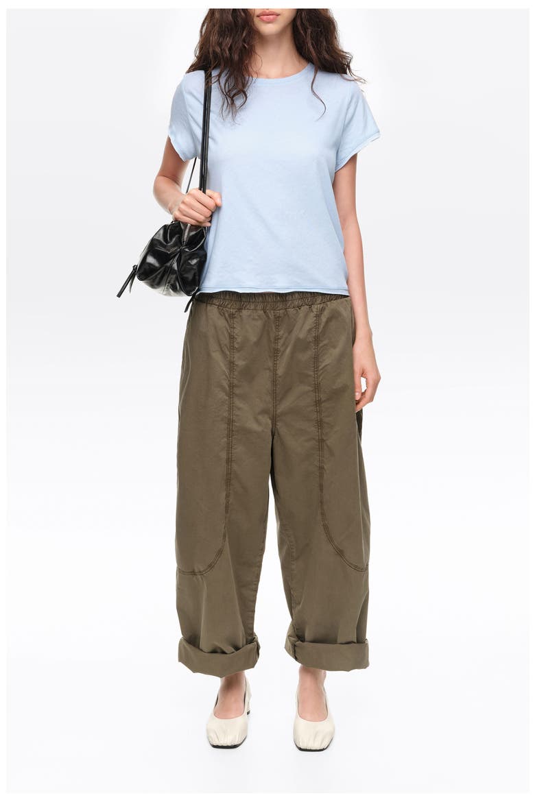 Topstitched Pocket Joggers, Alternate, color, KHAKI