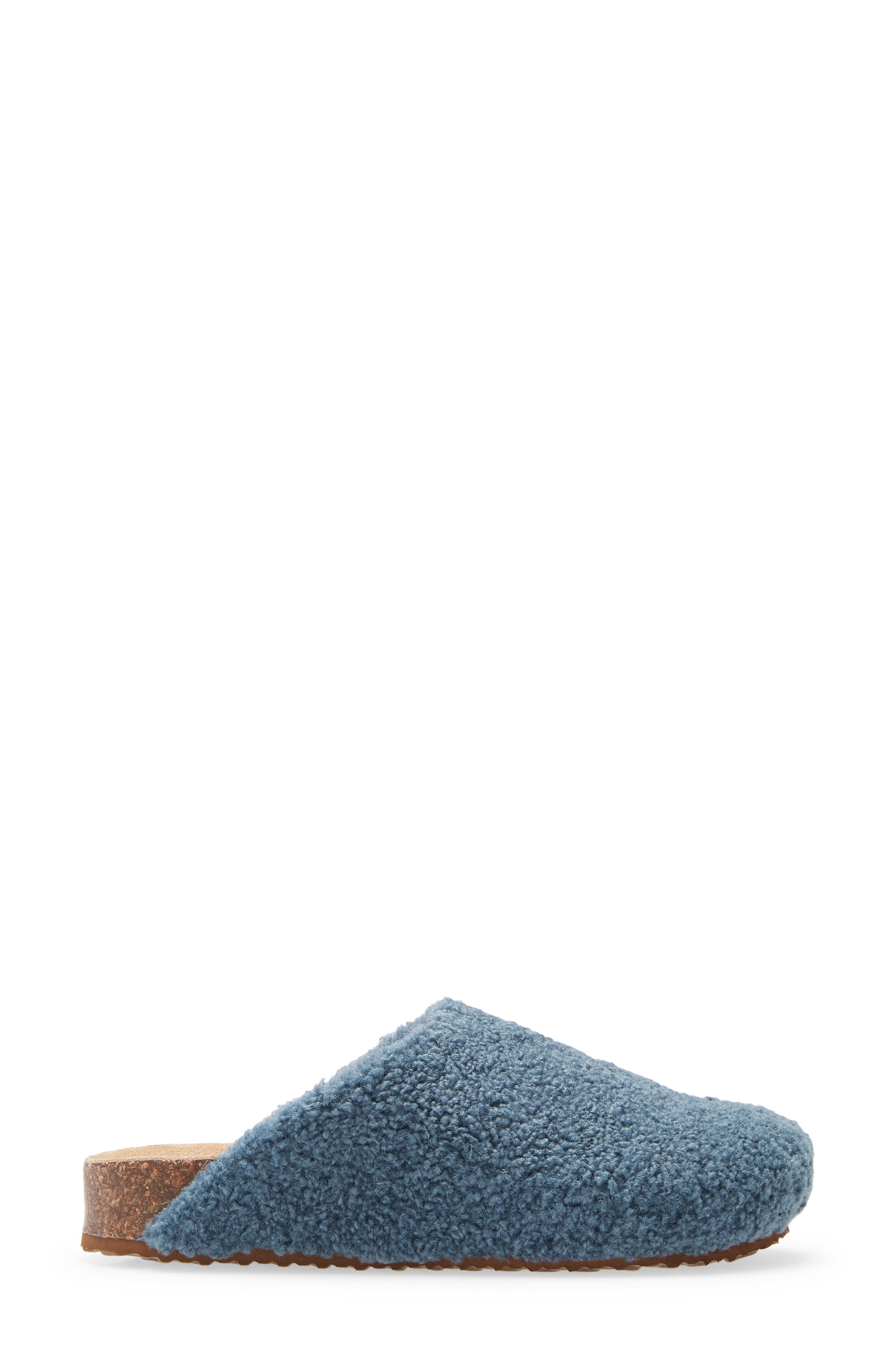 Vesa Faux Shearling Clog, Alternate, color, BLUE