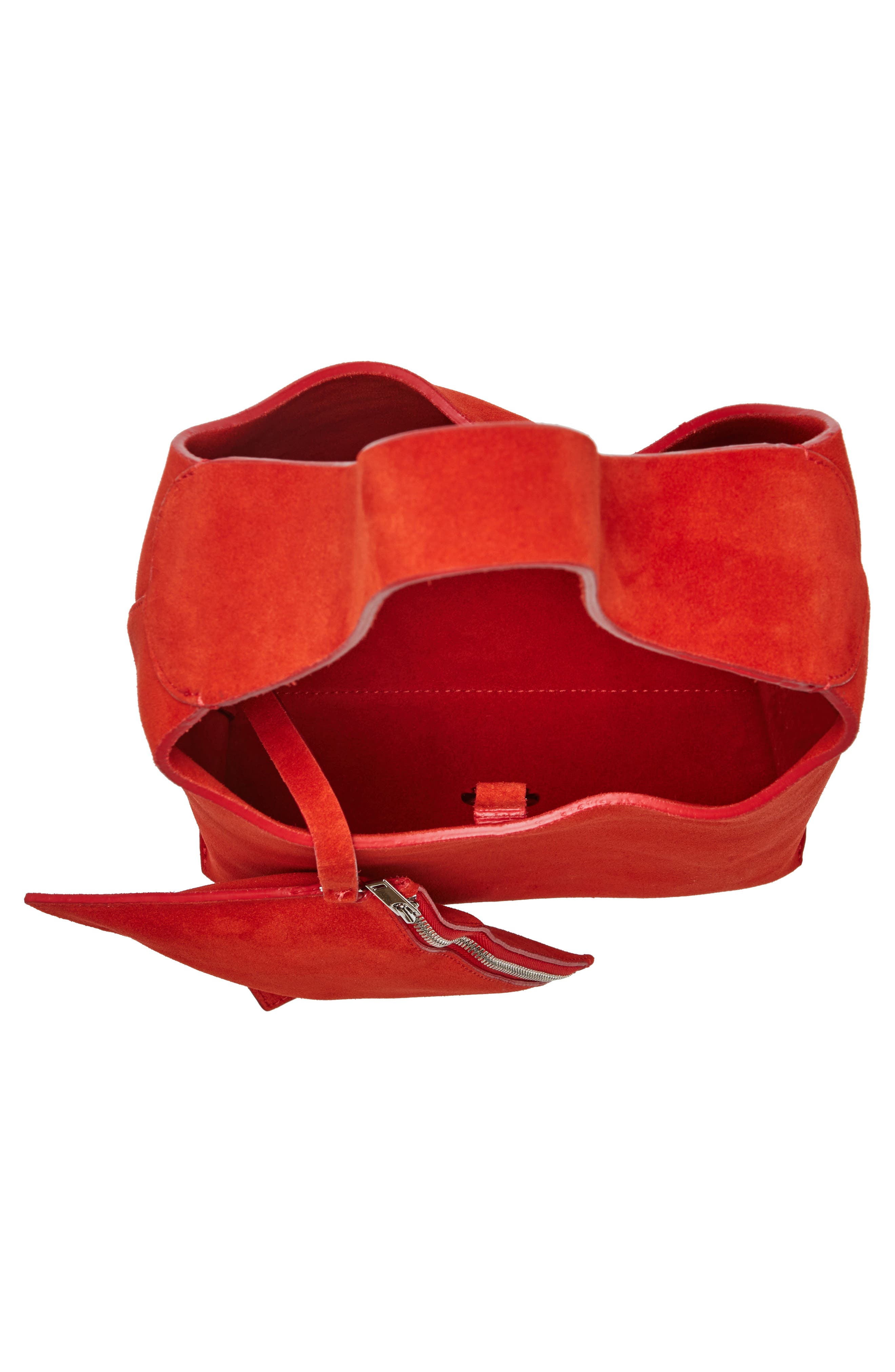 COS Serif Suede Tote with Attached Zip Pouch, Alternate, color, 