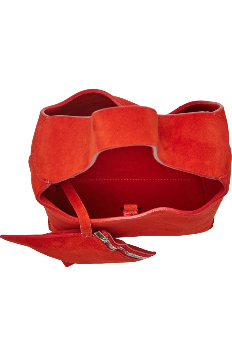 COS Serif Suede Tote with Attached Zip Pouch, Alternate, color,