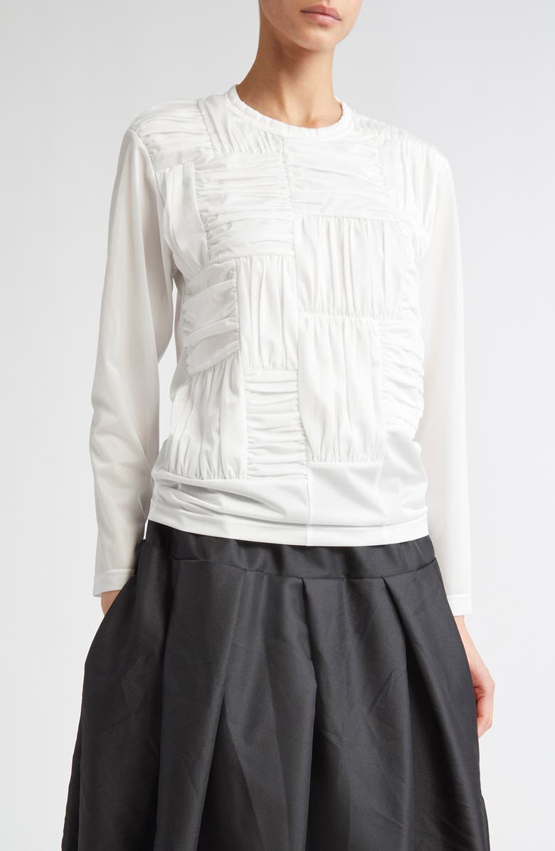 Comme des Garçons Comme des Garçons Pleated Tricot Top, Main, color, 